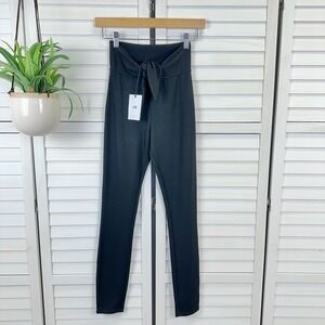 New LPA Revolve‎ Black Tie Waist High Rise Legging Casual Pants Womens Size XS
